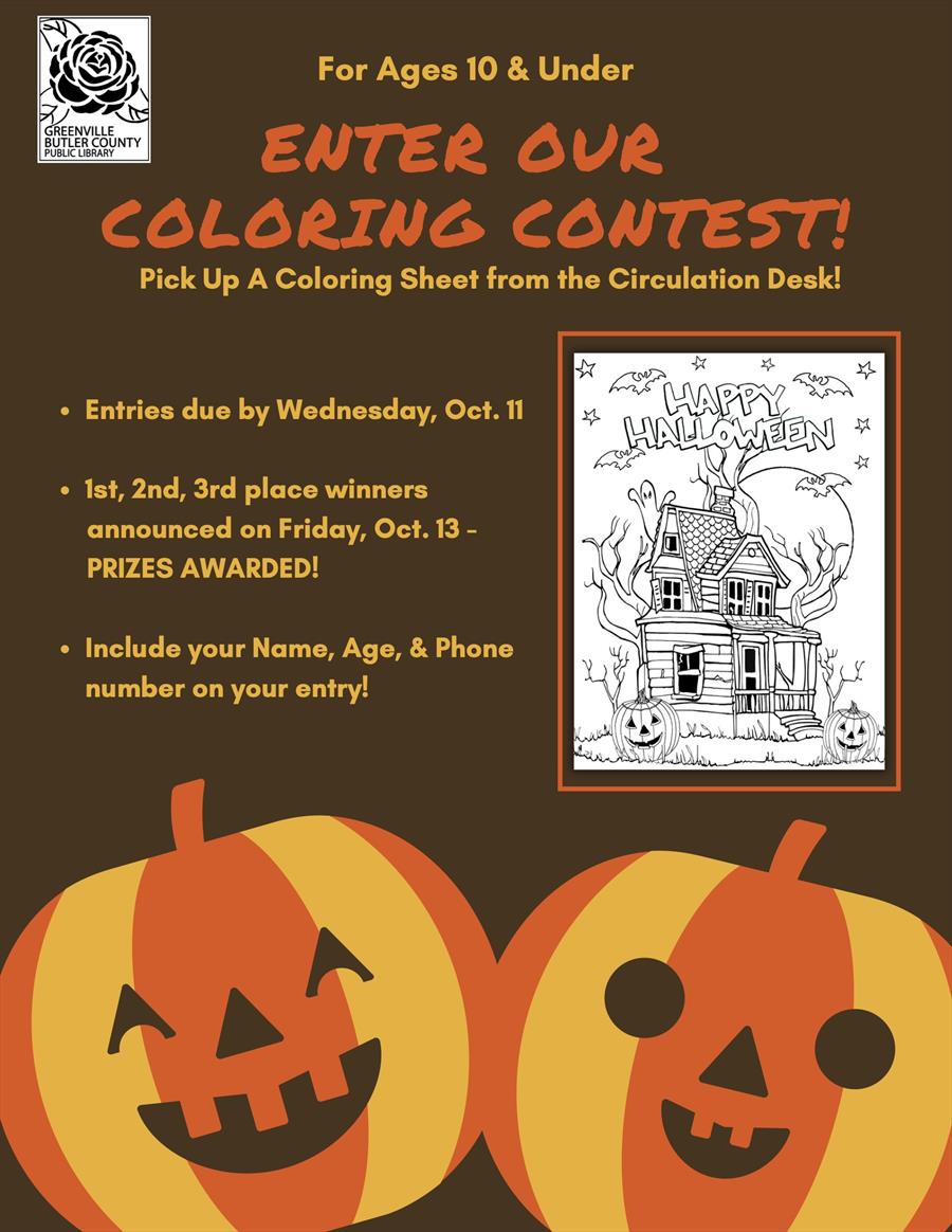 Halloween Coloring Contest 2023